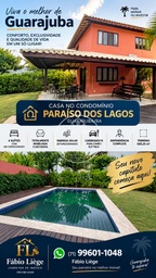 Casa de Condomínio no bairro Guarajuba (Monte Gordo), em Camaçari | Eu Corretor